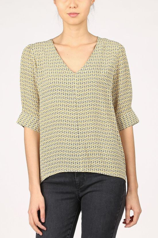 Vila Blouse Viemora Dark Yellow/Black