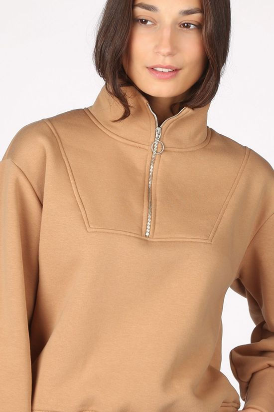 Object Pull  agnes L/S Sweat Camel Brown