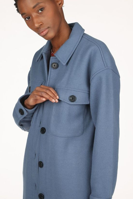 Object Manteau Objchile Jacket mid blue