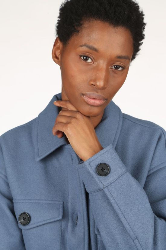 Object Manteau Objchile Jacket mid blue