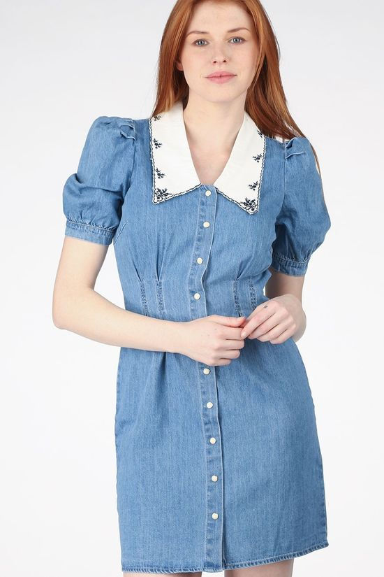 Object Robe Objzoe 2/4 Denim mid blue