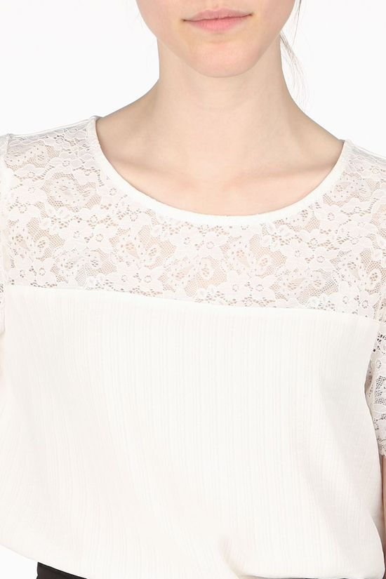 Vila T-Shirtovie Lace off white