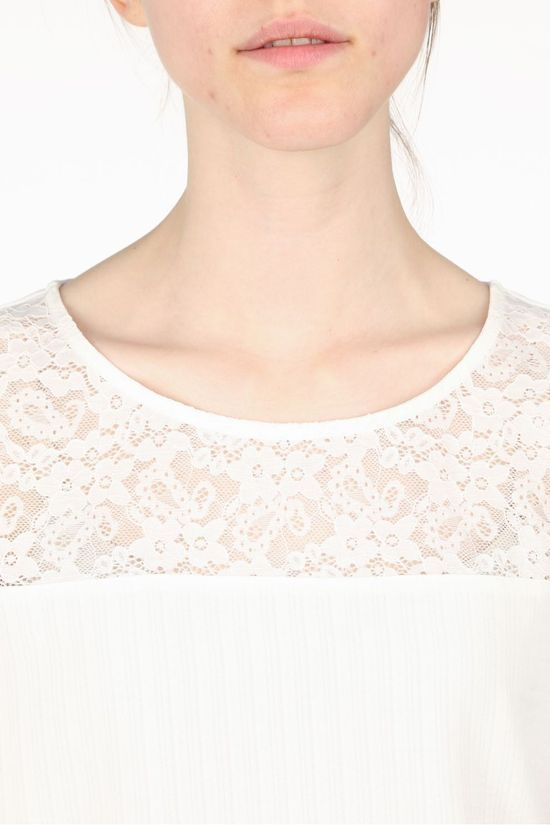 Vila T-Shirtovie Lace off white