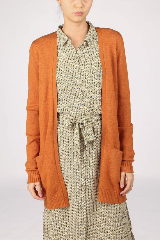 Vila Cardigan Viril Ls Open Knit brown
