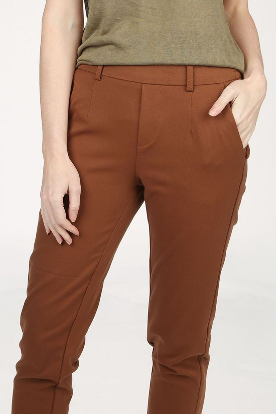 Object Pantalon Lisa Slim Noos mid brown