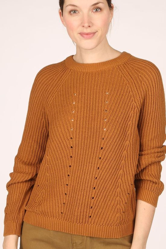 Object Trui Maya Long Sleeve Knit Noos Sand Brown