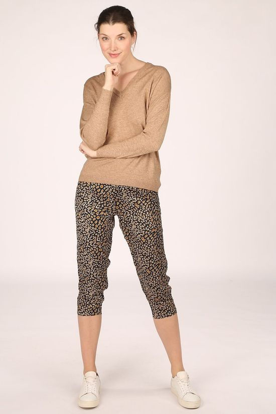Object Pull Objthess Ls V Neck Sand Brown