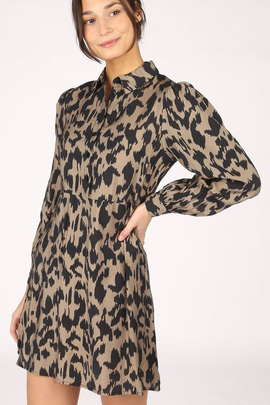 Object Jurk Objmarcela Ls Mid Brown/Black