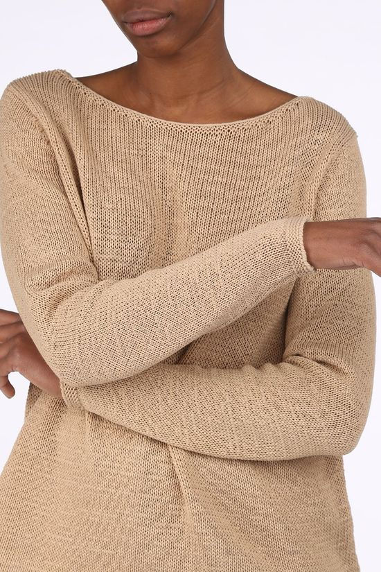 Vila Pull Visinoa Boatneck Sand Brown