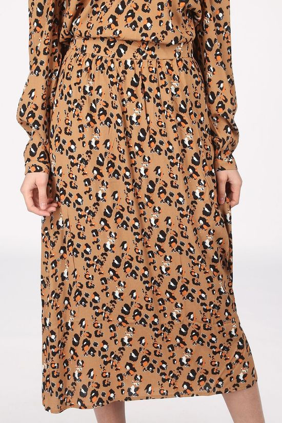 Vila Jupe Vikittie Camel Brown/Black