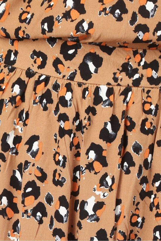 Vila Jupe Vikittie Camel Brown/Black