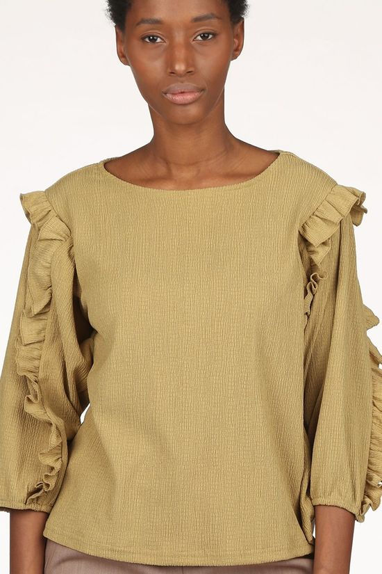 Object Blouse Objsif 3/4 mid khaki
