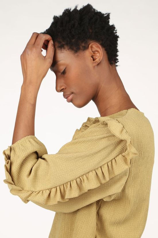 Object Blouse Objsif 3/4 mid khaki
