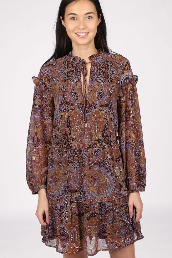Object Jurk Objmarcin Ls Black/Assorted / Mixed