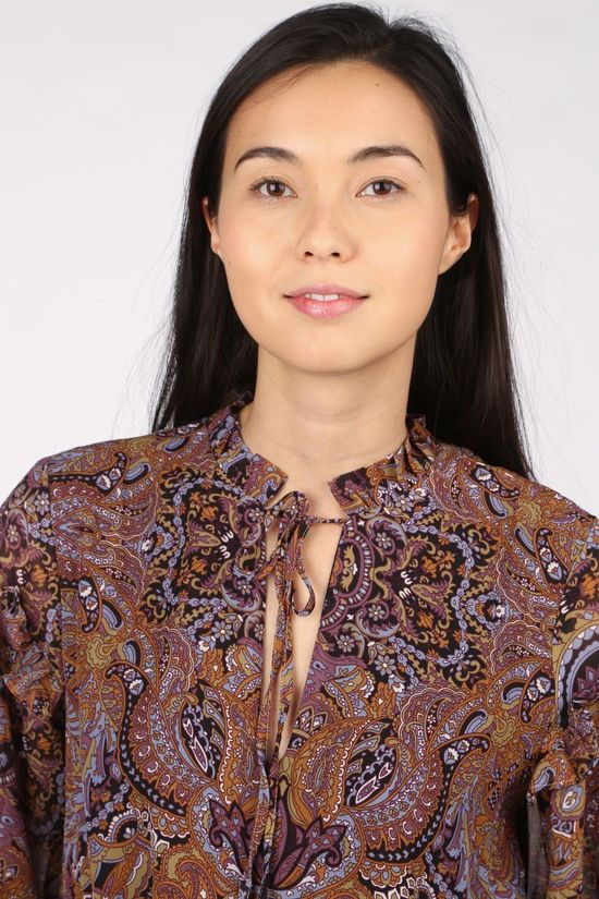 Object Jurk Objmarcin Ls Black/Assorted / Mixed