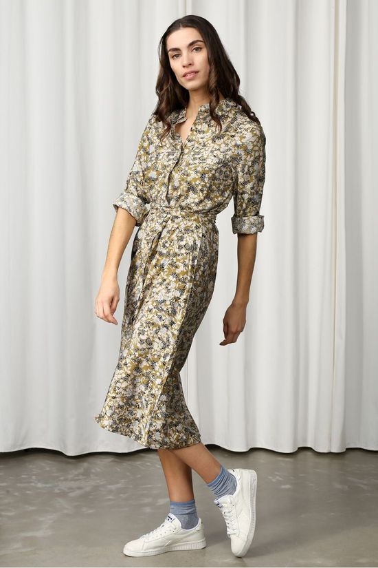 Object Robe Objazza Ls Long Mid Khaki/Ass. Flower