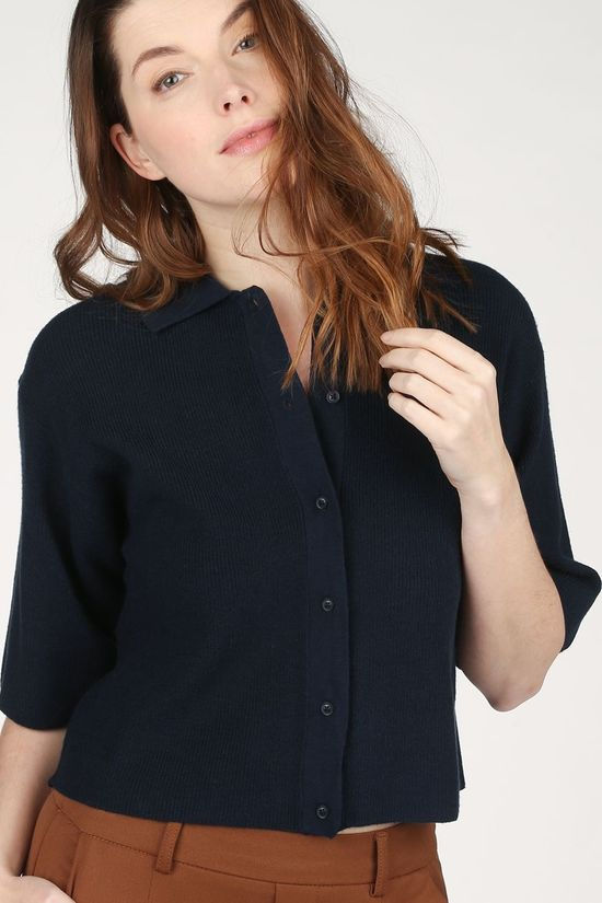 Object Cardigan Objdarma Ss Cardigan dark blue