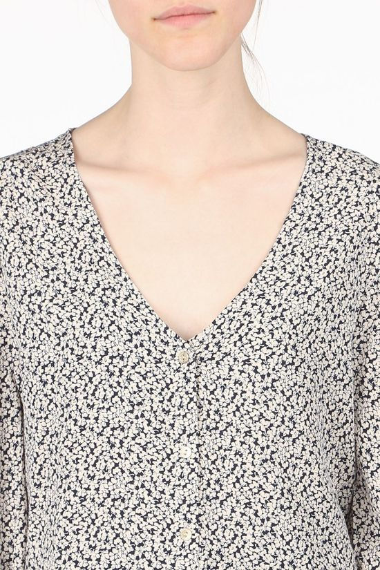 Vila Hemd Vizugi Ecru/Navy Blue