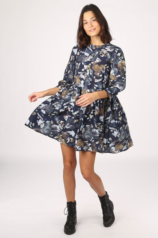 Object Robe Objgalina Dark Blue/Assorted / Mixed