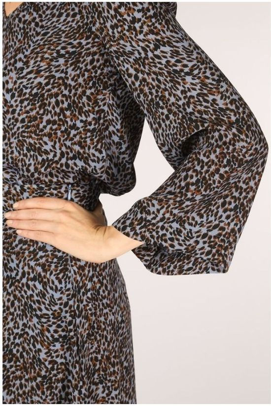 Ichi Blouse barbara Ls2 light blue/rust