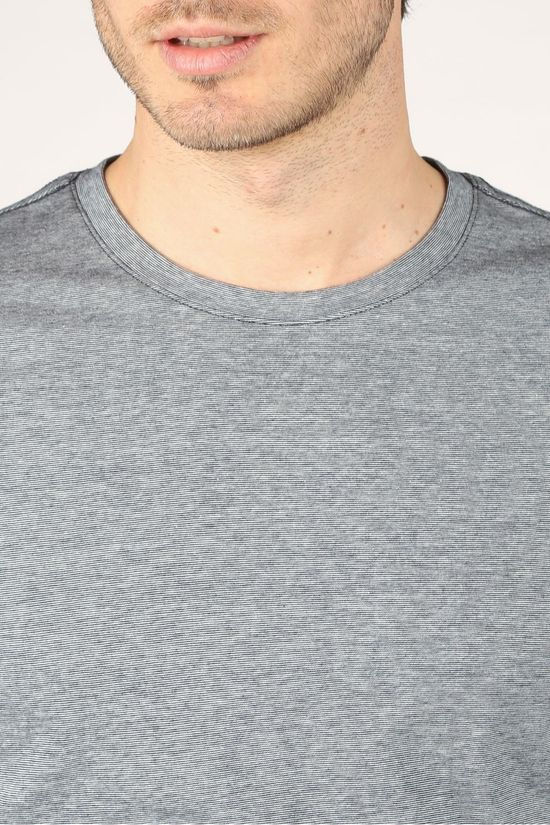 Matinique T-Shirt Jermane Mini Stripe mid blue