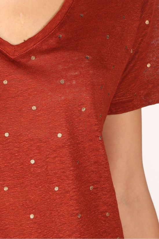 Inwear T-Shirt Arisa Glitter V dark red