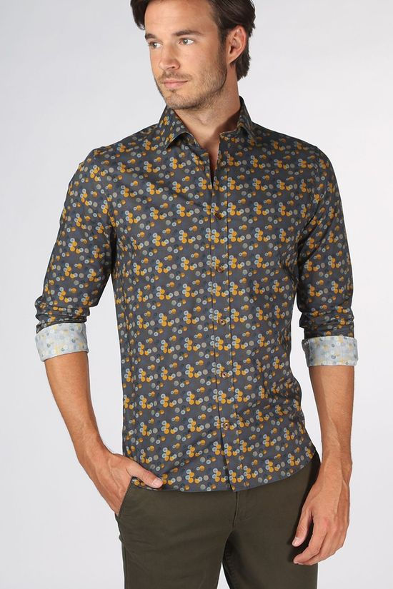 Matinique Chemise Matrostol Mid Grey/Ass. Geometric