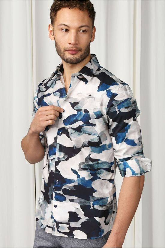 Matinique Chemise Robo White/Ass. Geometric