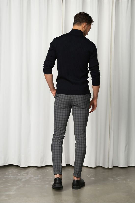 Matinique Broek Maliam Soft Check Mid Grey/Ass. Geometric