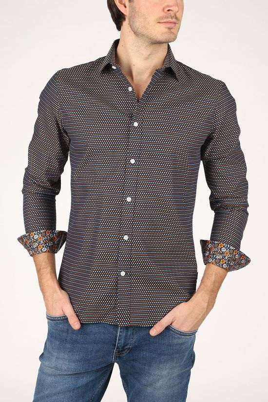 Matinique Chemise Matrostol Dark Blue/Ass. Geometric