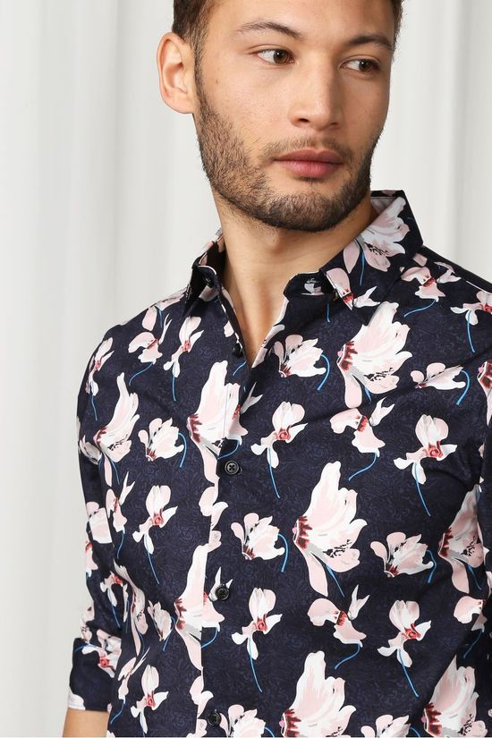 Matinique Chemise Marobo Dark Blue/Ass. Flower