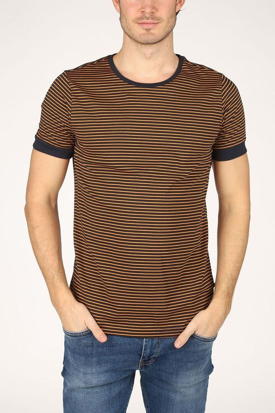 Matinique T-Shirt Majermane Orange/Dark Blue