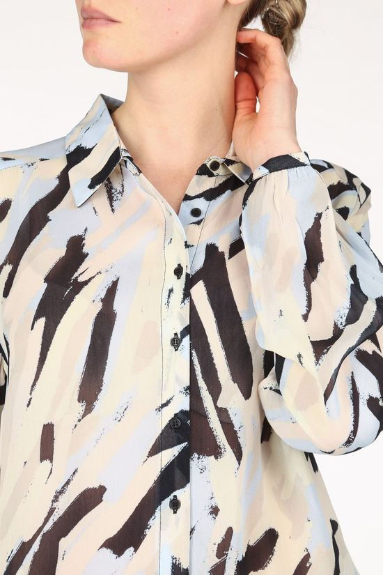 Inwear Blouse Florizza Ecru/Blue