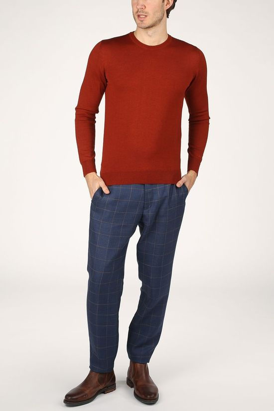 Matinique Broek Madessert Check Dark Green/Orange