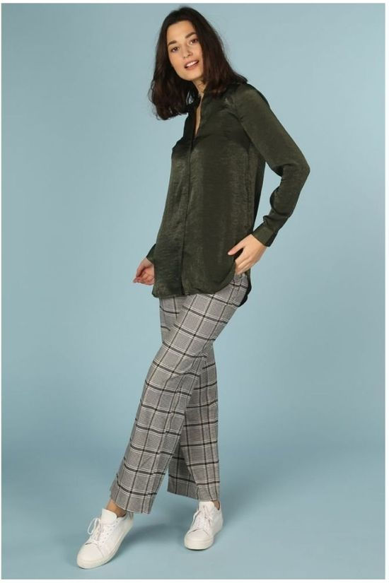 Ichi Broek biance Pa dark green/off white