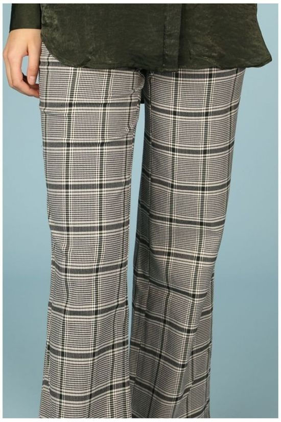 Ichi Broek biance Pa dark green/off white