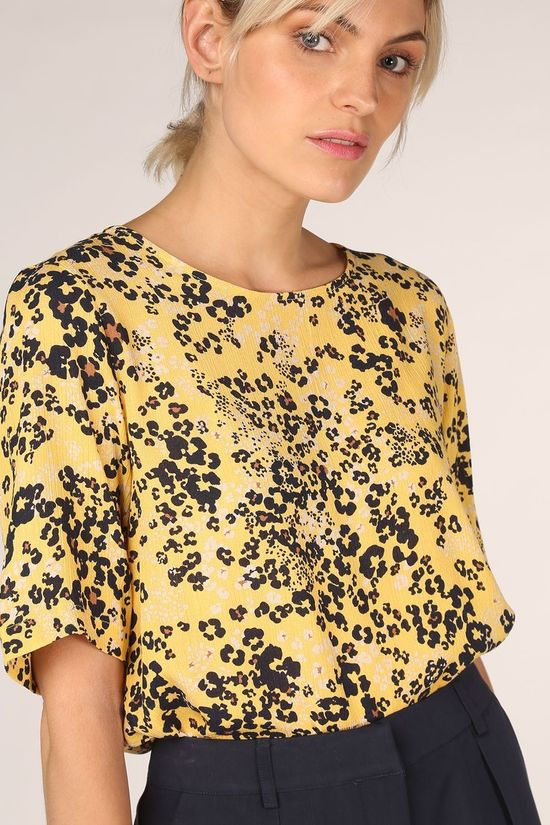 Ichi Blouse Ihmarrakech Aop Ss3 Light Yellow/Ass. Flower