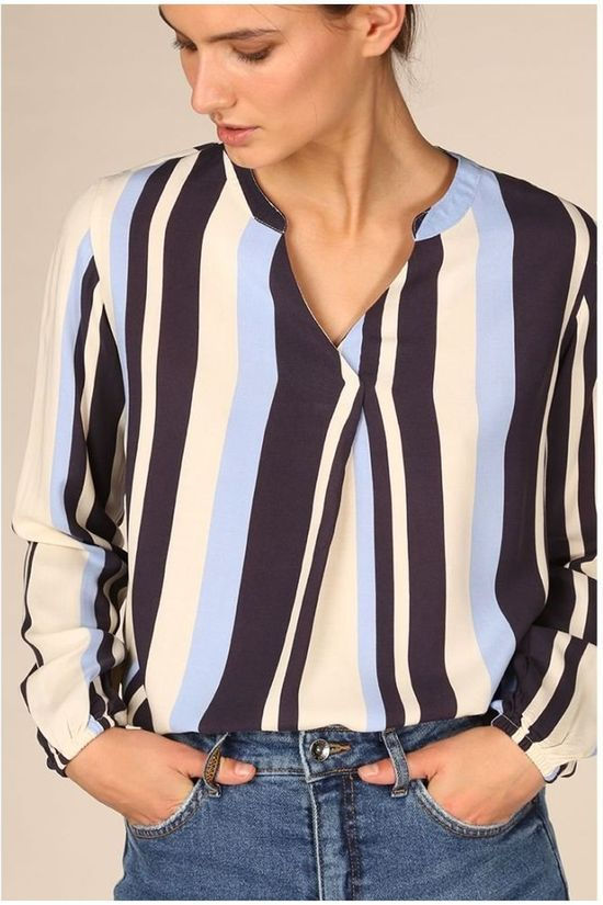 B.Young Blouse Byilla off white/dark blue