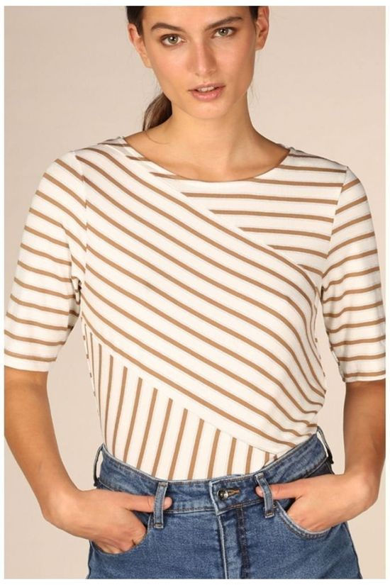 B.Young T-Shirt Byrista off white/light brown