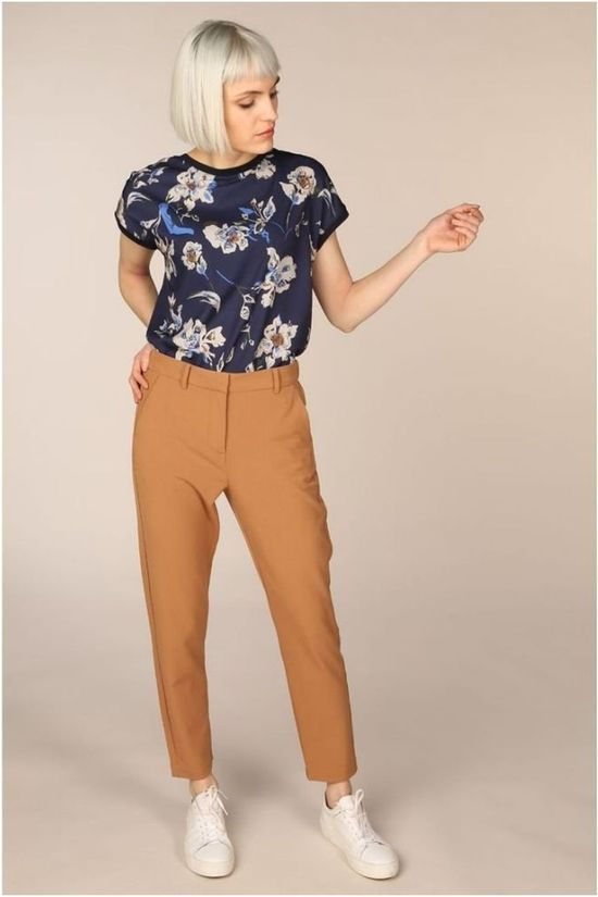 B.Young Blouse Bypanya Rib Dark Blue/Ass. Flower