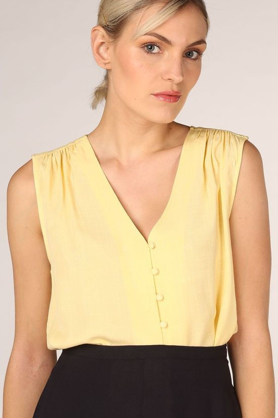 B.Young Blouse Byginny V-Neck light yellow