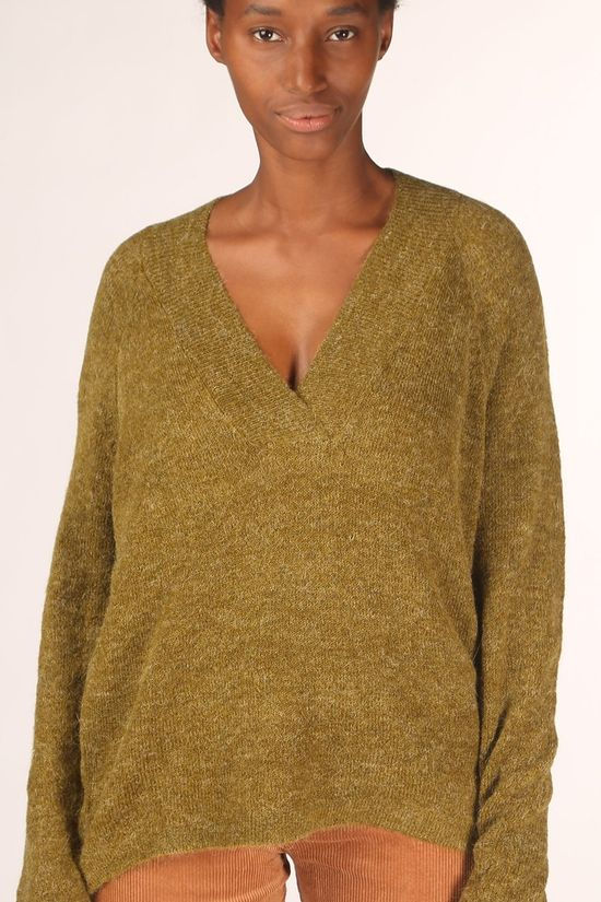 Ichi Pull Amara V mid khaki/green