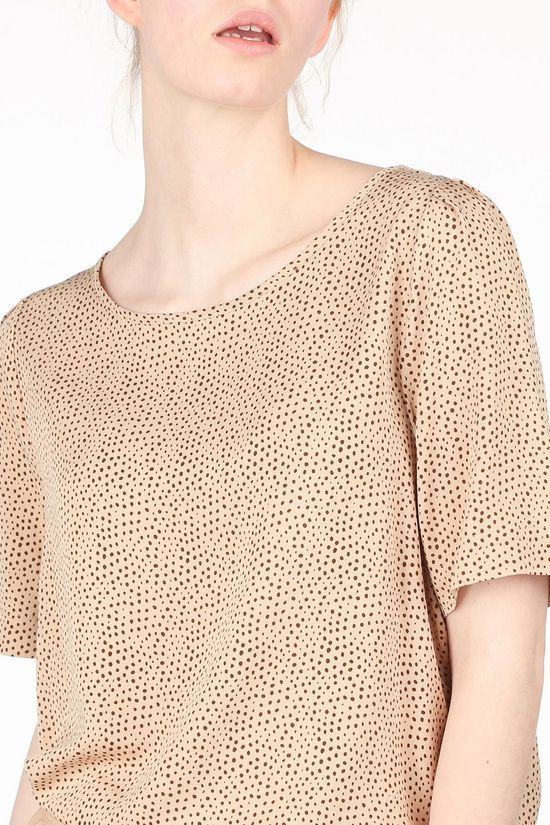 Saint Tropez Blouse 30511125 light brown/dark brown