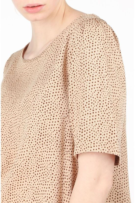 Saint Tropez Blouse 30511125 light brown/dark brown