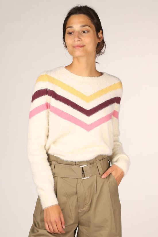 Ichi Pull Ihmelody off white/dark pink