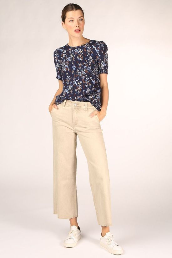 B.Young Blouse Byjill Blouse - Dark Blue/Ass. Flower