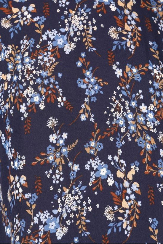B.Young Blouse Byjill Blouse - Dark Blue/Ass. Flower