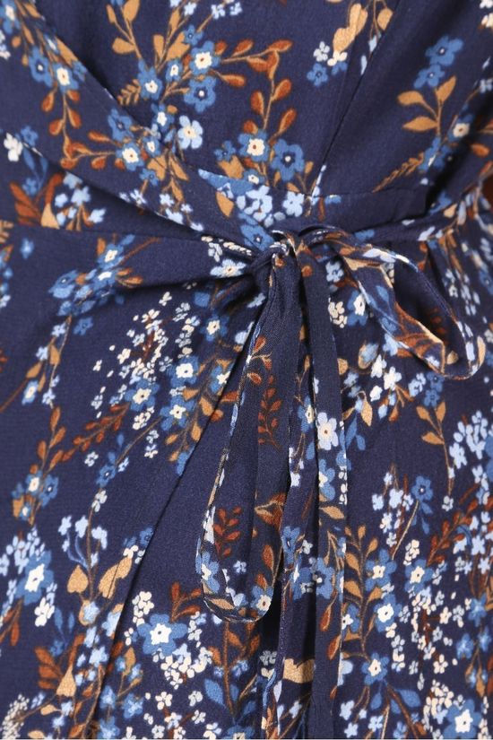 B.Young Robe Byjill Wrap Dress - Dark Blue/Ass. Flower
