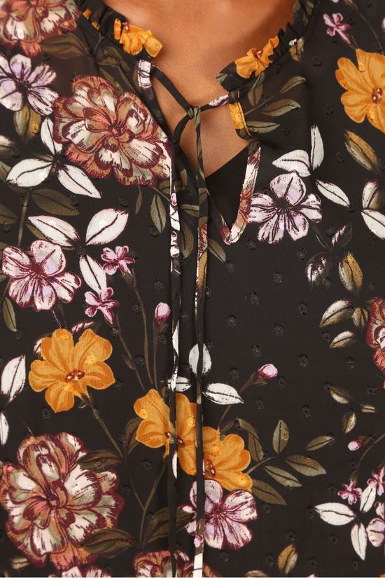 B.Young Robe Byginni Dress - Black/Ass. Flower