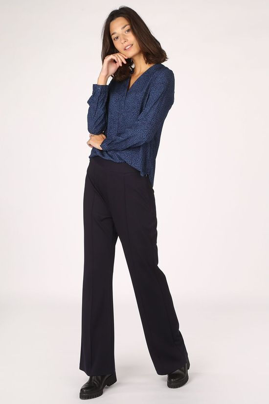 B.Young Blouse Byilla V Neck Blouse - Mid Blue/Black